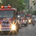 رژه خودرویی آتش نشانهای نکا/تصویر