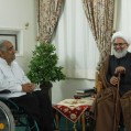 حضورآیت الله معلمی در منزل جانباز موسی لطفی در نکا+تصویر