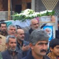 تشيع پیکرشاعر و رزمنده ي هشت سال دفاع مقدس در روستاي برگه + تصویر