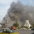 انبار و فروشگاه کفش ملی ساری آتش گرفت/ تصویر