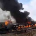 برخورد۲ قطار مسافربری در محور سمنان/تأیید ۴۴ کشته و ۱۰۳ مصدوم/ تصویر